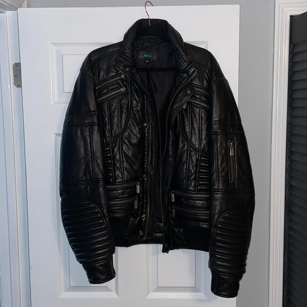 Versace leather jacket